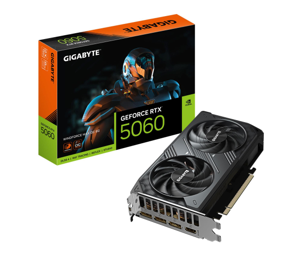 Gigabyte GeForce RTX 5060 Windforce Max OC 8GB GDDR7 DLSS5 - 1346264 - zdjęcie